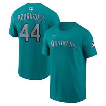 Men's Nike Julio Rodríguez Teal Seattle Mariners Name & Number T-Shirt