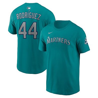 Men's Nike Julio Rodríguez Teal Seattle Mariners Name & Number T-Shirt
