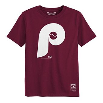 Preschool Mitchell & Ness Burgundy Philadelphia Phillies Retro Logo T-Shirt