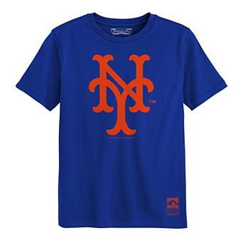 Preschool Mitchell & Ness Royal New York Mets Retro Logo T-Shirt