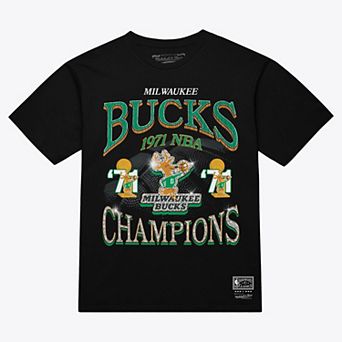 Men's Mitchell & Ness Black Milwaukee Bucks Champions Era T-Shirt
