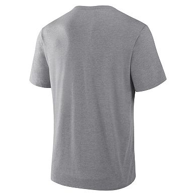 Men's Fanatics Heather Gray Pittsburgh Penguins Elevated Tri-Blend T-Shirt