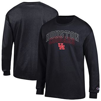 Men's Champion Black Houston Cougars Team Long-Sleeve T-Shirt