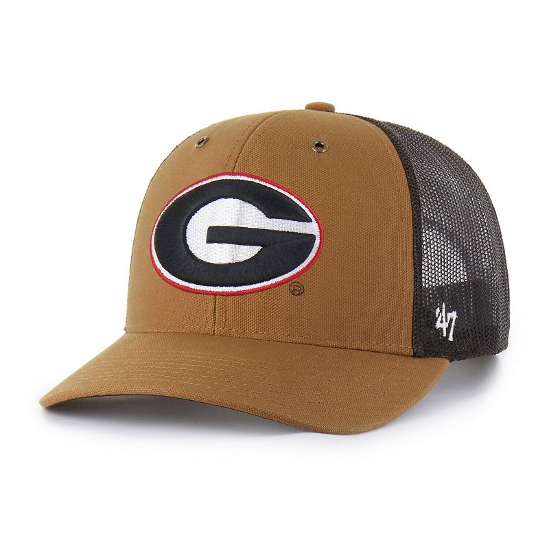 Unisex Carhartt x '47 Brown Georgia Bulldogs Trucker Adjustable Hat