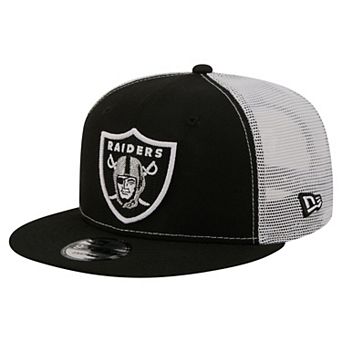 Men's New Era Black Las Vegas Raiders Core Team 9FIFTY Trucker Snapback Hat
