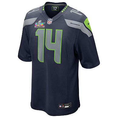 Men's Nike Sam Darnold College Navy Seattle Seahawks Super Bowl LX Patch Game Jersey
