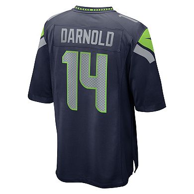 Men's Nike Sam Darnold College Navy Seattle Seahawks Super Bowl LX Patch Game Jersey