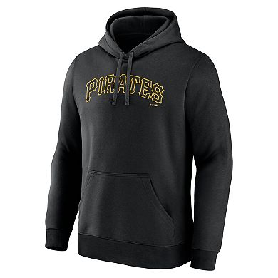 Men's Logo Athletic Black Pittsburgh Pirates Wordmark Hoodie
