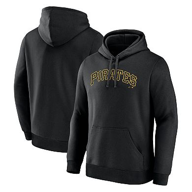 Men's Logo Athletic Black Pittsburgh Pirates Wordmark Hoodie