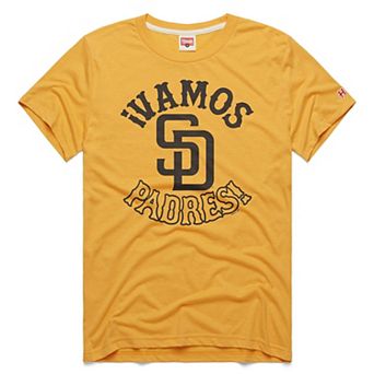 Men's Homage Gold San Diego Padres Vamos Tri-Blend T-Shirt