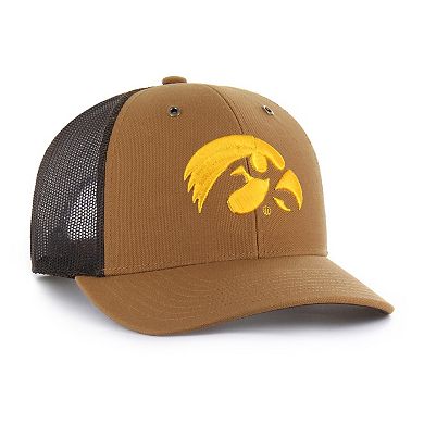 Unisex Carhartt x '47 Brown Iowa Hawkeyes Trucker Adjustable Hat