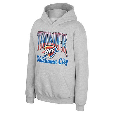 Youth Stadium Essentials Heather Gray Oklahoma City Thunder Sky High Hoodie
