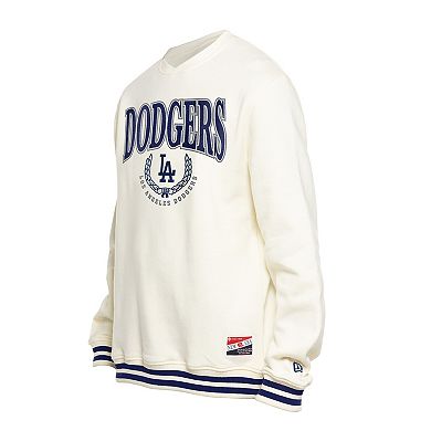 Men's New Era White Los Angeles Dodgers Throwback Sweatshirt