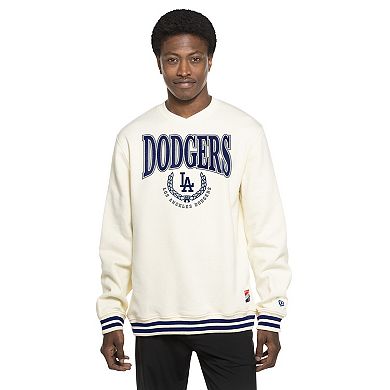 Men's New Era White Los Angeles Dodgers Throwback Sweatshirt