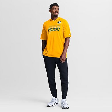 Men's Nike Gold Green Bay Packers Tri-Blend Hooded T-Shirt