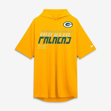 Men's Nike Gold Green Bay Packers Tri-Blend Hooded T-Shirt