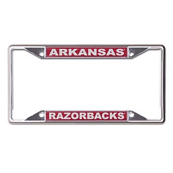 WinCraft Arkansas Razorbacks Printed Wordmark Metal License Plate Frame