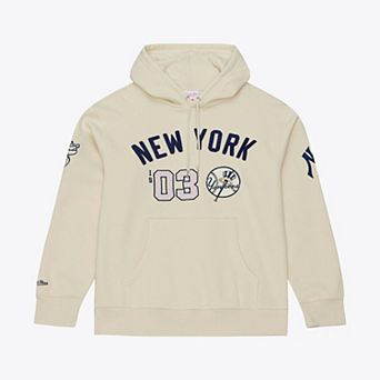 Men's Mitchell & Ness Cream New York Yankees Yacht Rock Fleece Hoodie