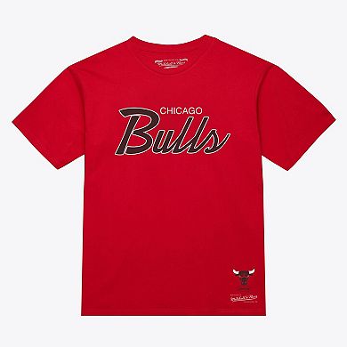 Men's Mitchell & Ness Red Chicago Bulls Vintage Wordmark T-Shirt