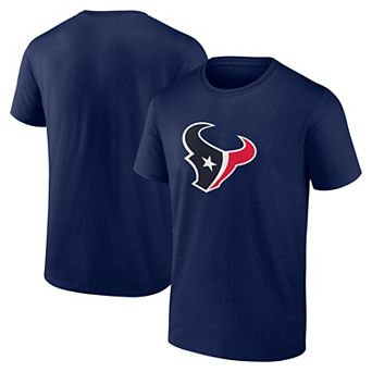 Men's Logo Athletic Navy Houston Texans Primary Logo T-Shirt