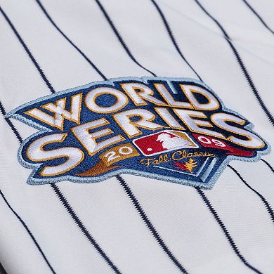Men's Mitchell & Ness CC Sabathia White New York Yankees 2009 Cooperstown Collection Authentic Jersey