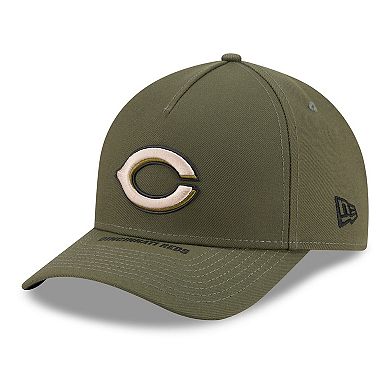 Youth New Era Olive Cincinnati Reds 2026 Armed Forces Day 9FORTY M-Crown Adjustable Hat