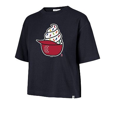 Women's '47 Navy Boston Red Sox Ice Cream Helmet T-Shirt