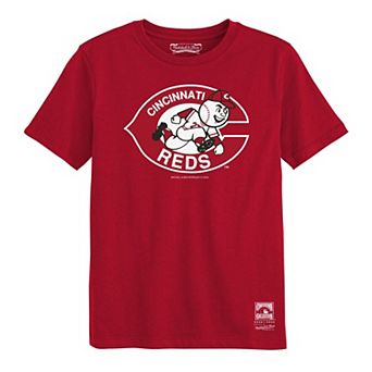 Preschool Mitchell & Ness Red Cincinnati Reds Retro Logo T-Shirt