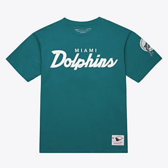 Men's Mitchell & Ness Aqua Miami Dolphins Head Coach Classic T-Shirt