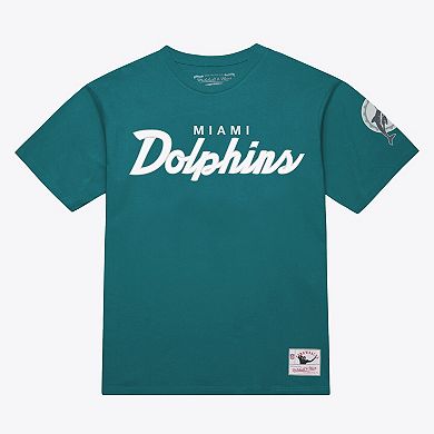 Men's Mitchell & Ness Aqua Miami Dolphins Head Coach Classic T-Shirt