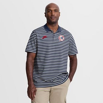 Men's Nike Navy New York Yankees Cooperstown Collection Dri-FIT Victory Striped Polo
