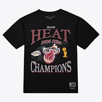 Men's Mitchell & Ness Black Miami Heat Champions Era T-Shirt