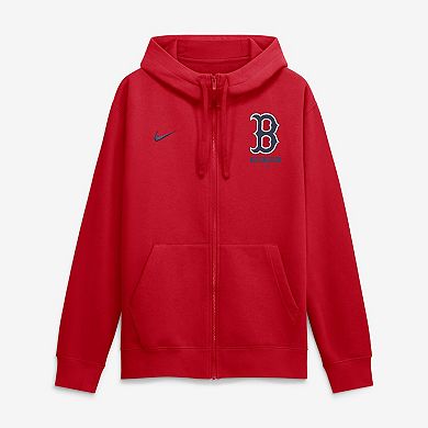 Men's Nike Red Boston Red Sox Primetime Lockup Full-Zip Hoodie