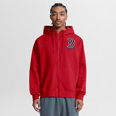 Men's Nike Red Boston Red Sox Primetime Lockup Full-Zip Hoodie