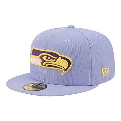 Men's New Era Light Purple Seattle Seahawks Lavender Bloom 59FIFTY Fitted Hat