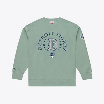 Men's Mitchell & Ness Green Detroit Tigers Yacht Rock Fleece Sweatshirt