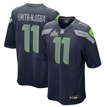 Men's Nike Jaxon Smith-Njigba College Navy Seattle Seahawks Super Bowl LX Patch Game Jersey