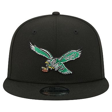 Men's New Era Black Philadelphia Eagles 9FIFTY Snapback Hat