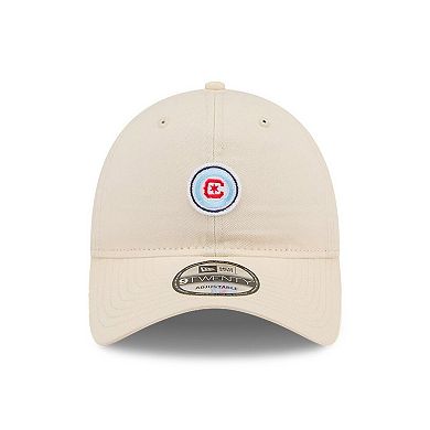 Men's New Era Beige Chicago Fire Micro Team Logo 9TWENTY Adjustable Hat