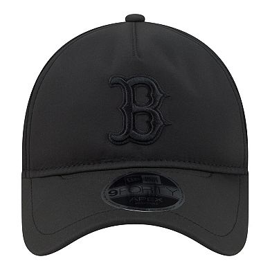 Men's New Era Black Boston Red Sox Injection Apex 9FORTY Adjustable Hat