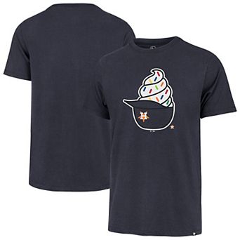 Men's '47 Navy Houston Astros Ice Cream Helmet Franklin T-Shirt