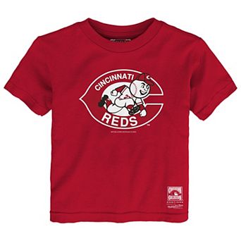 Toddler Mitchell & Ness Red Cincinnati Reds Retro Logo T-Shirt