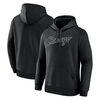 Men's Logo Athletic Black Chicago White Sox Wordmark Hoodie