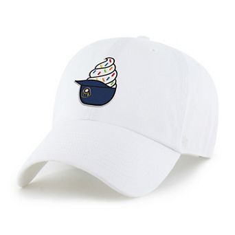 Preschool '47 White Milwaukee Brewers Ice Cream Helmet Clean Up Adjustable Hat