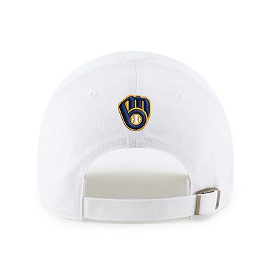 Preschool '47 White Milwaukee Brewers Ice Cream Helmet Clean Up Adjustable Hat
