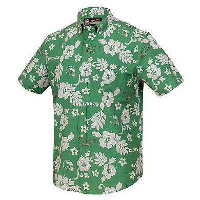 Men's Reyn Spooner Kelly Green Philadelphia Eagles Kekai Performance Button-Down Top