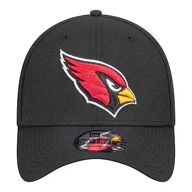 Men's New Era Black Arizona Cardinals Core Team 39THIRTY Flex Hat