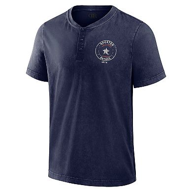 Men's Darius Rucker Collection by Fanatics Navy Houston Astros Washed Henley Shirt