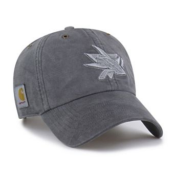 Men's Carhartt x '47 Charcoal San Jose Sharks Clean Up Adjustable Hat