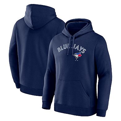 Men's Logo Athletic Navy Toronto Blue Jays Wordmark Hoodie